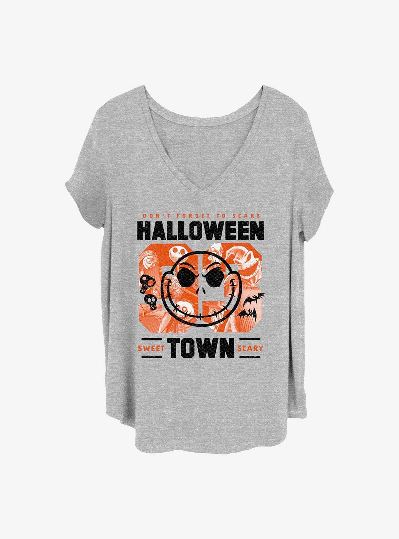 The Nightmare Before Christmas Halloweentown Collage Girls T-Shirt Plus Size, , hi-res