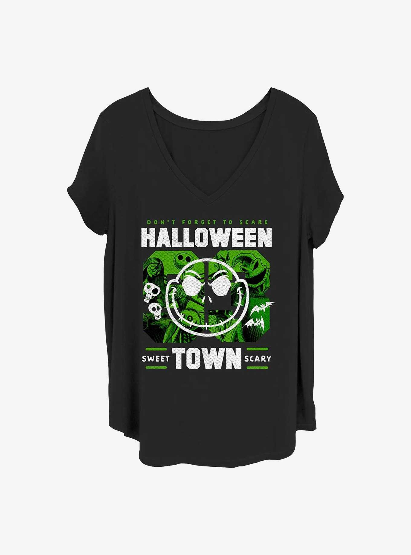 The Nightmare Before Christmas Halloweentown Collage Girls T-Shirt Plus Size
