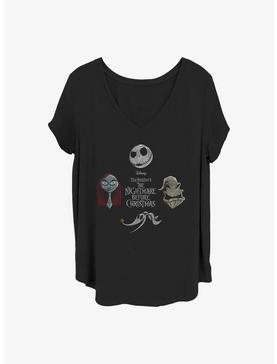 Disney The Nightmare Before Christmas Heads Up Girls T-Shirt Plus Size, , hi-res