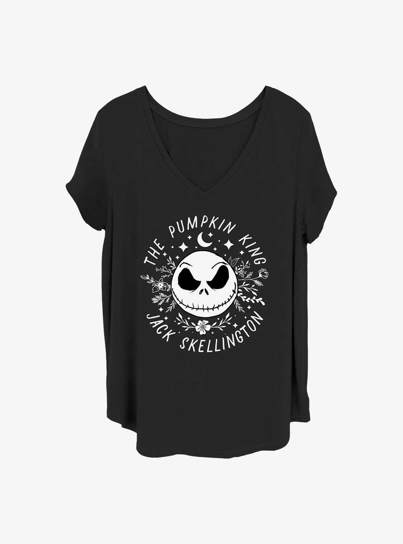 Disney The Nightmare Before Christmas Jack The Pumpkin King Girls T-Shirt Plus Size, BLACK, hi-res