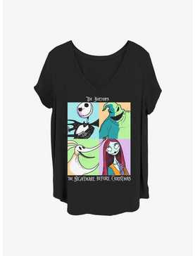Disney The Nightmare Before Christmas Spooky Squares Girls T-Shirt Plus Size, , hi-res