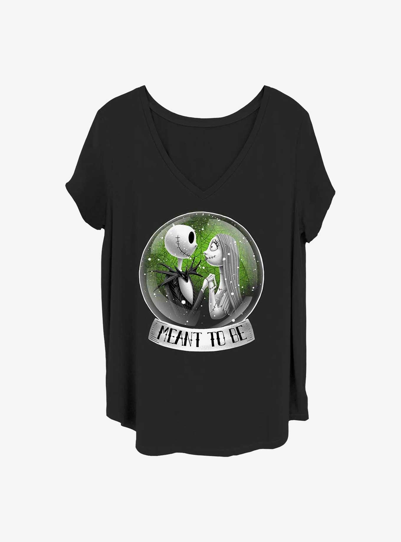 Disney The Nightmare Before Christmas Jack And Sally Snow Globe Girls T-Shirt Plus Size, , hi-res