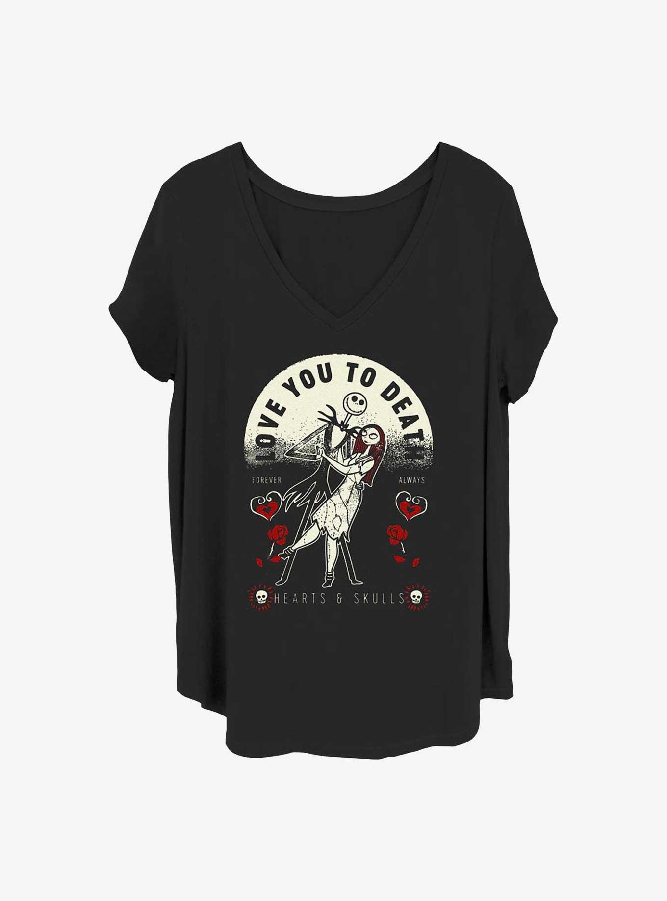 Disney The Nightmare Before Christmas To Death Girls T-Shirt Plus Size, BLACK, hi-res