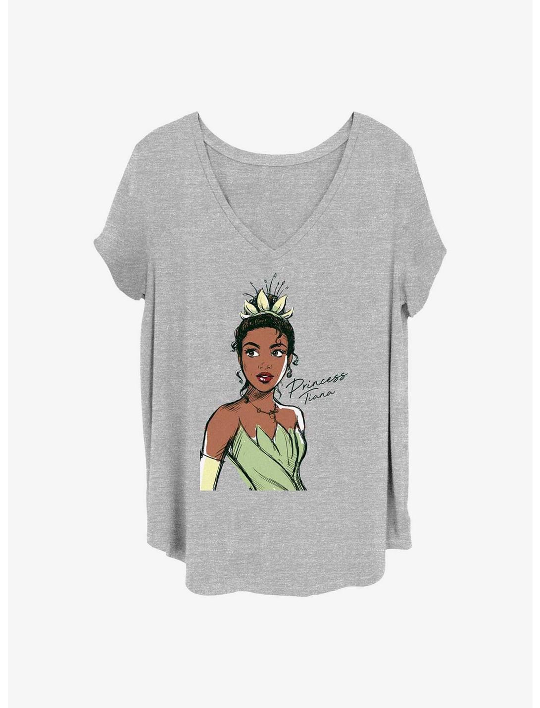 Disney The Princess and the Frog Fashion Tiana Girls T-Shirt Plus Size, HEATHER GR, hi-res