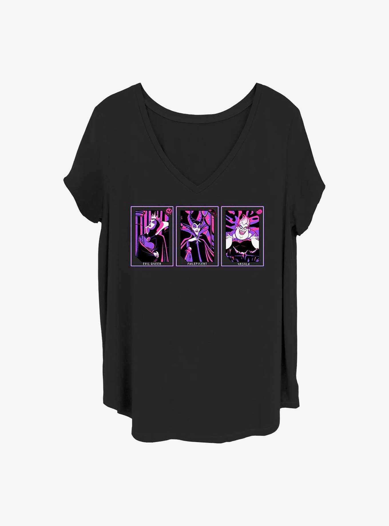 Disney Villains Villainous Tarot Girls T-Shirt Plus Size, BLACK, hi-res