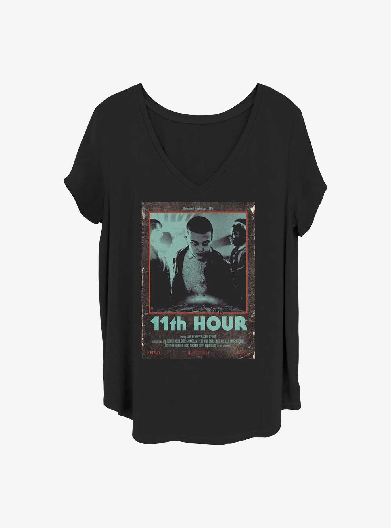 Stranger Things 11th Hour Girls T-Shirt Plus Size, BLACK, hi-res