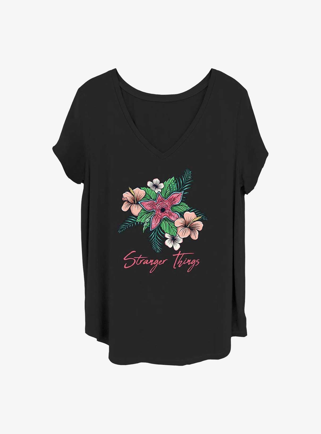 Stranger Things Floral Things Girls T-Shirt Plus Size, , hi-res