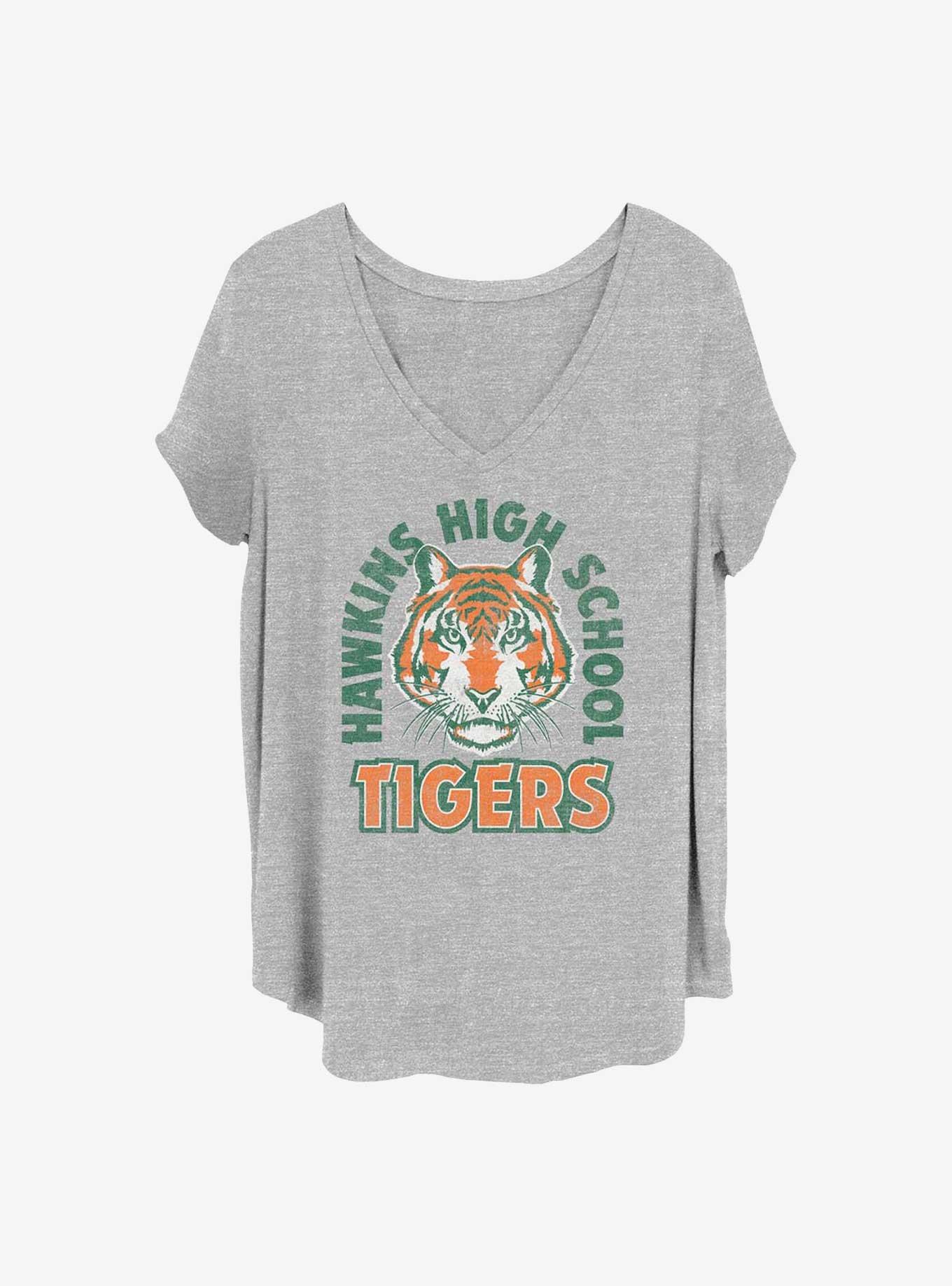 Stranger Things Hawkins High School Tigers Girls T-Shirt Plus Size, , hi-res