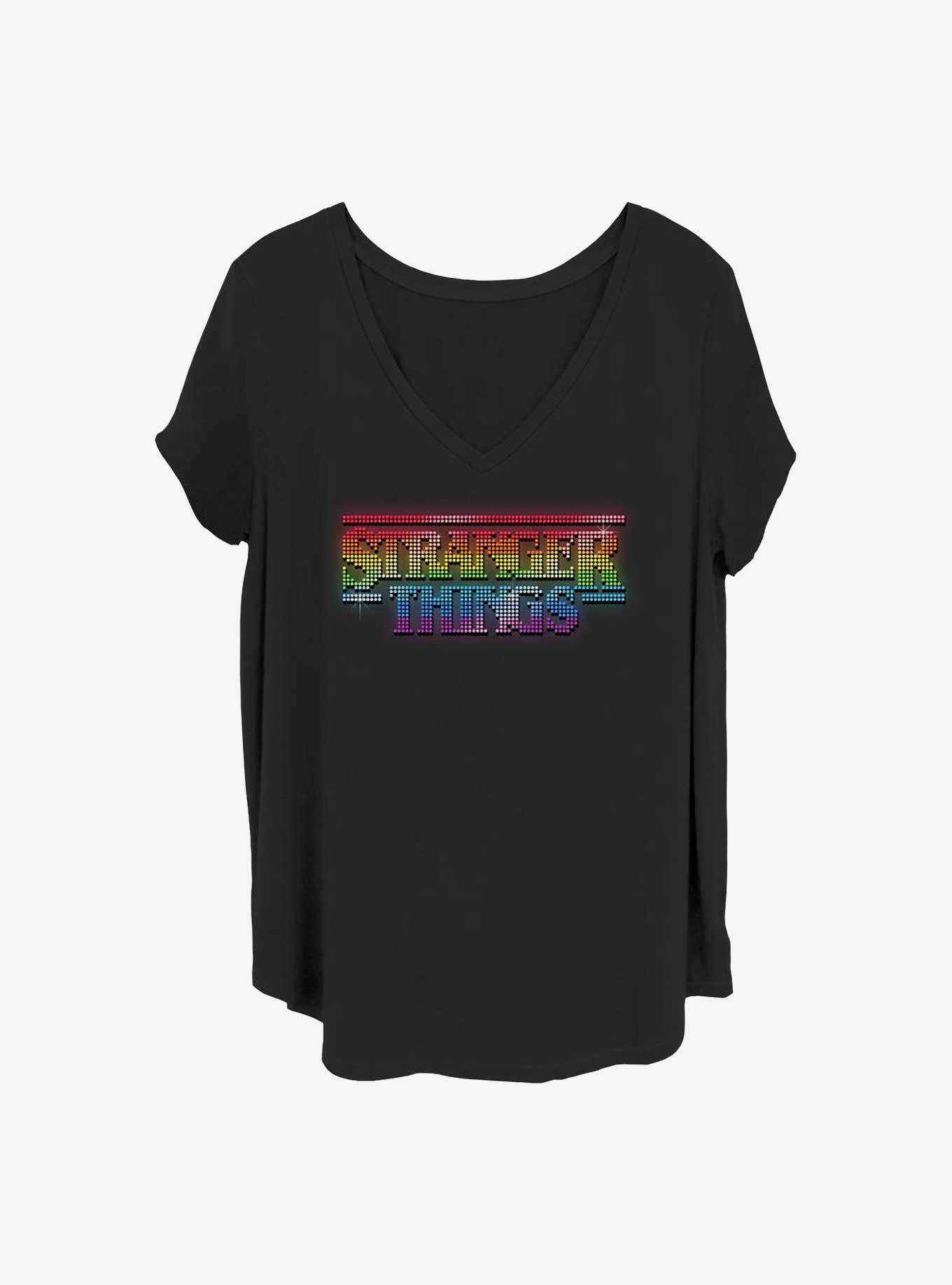 Stranger Things Rainbow Logo Girls T-Shirt Plus Size