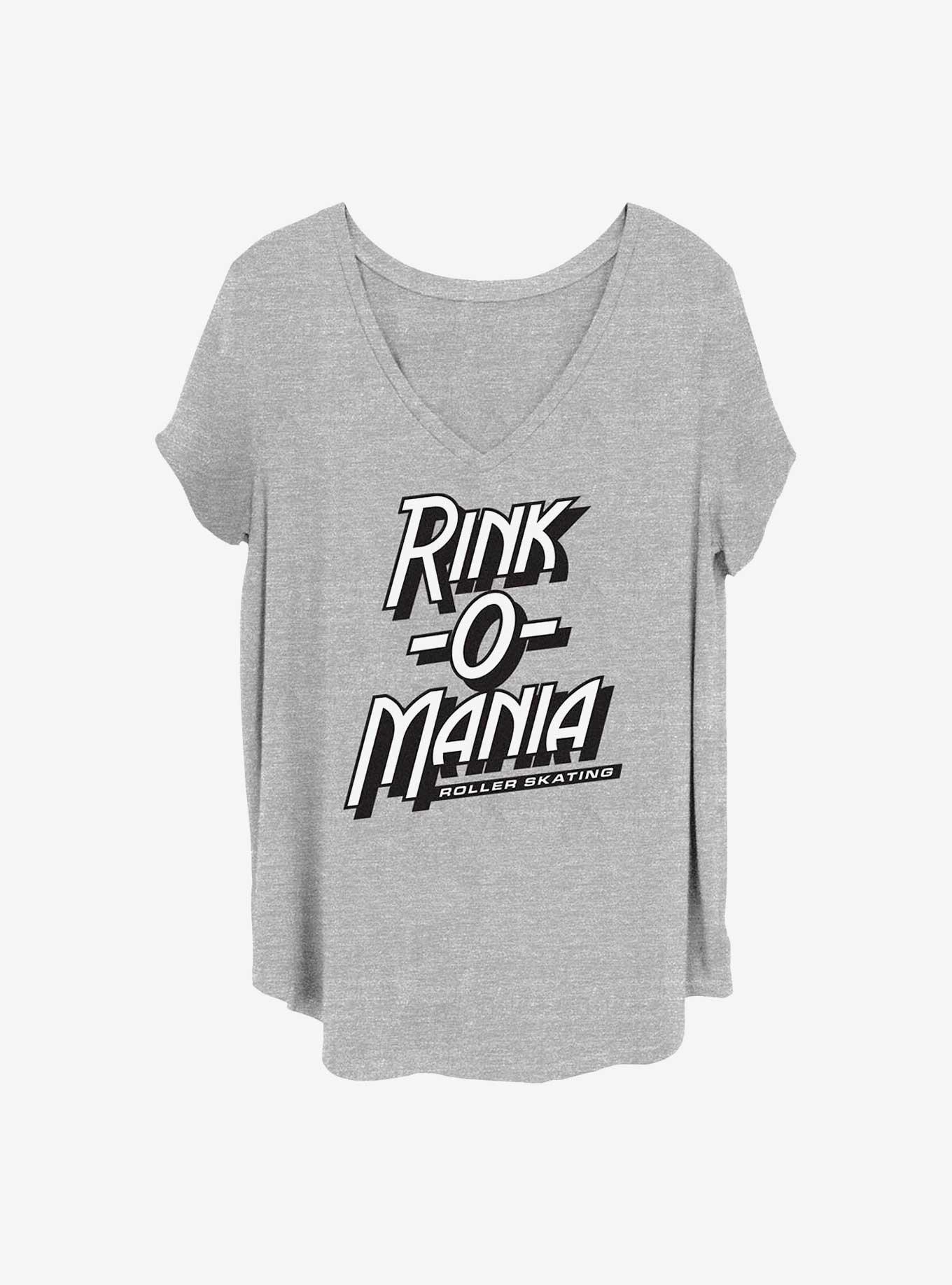 Stranger Things Rink-O-Mania Logo Girls T-Shirt Plus Size, HEATHER GR, hi-res