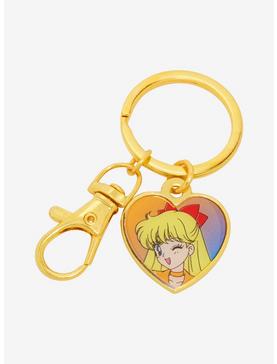 Sailor Moon Sailor Venus Heart Charm Keychain - BoxLunch Exclusive , , hi-res