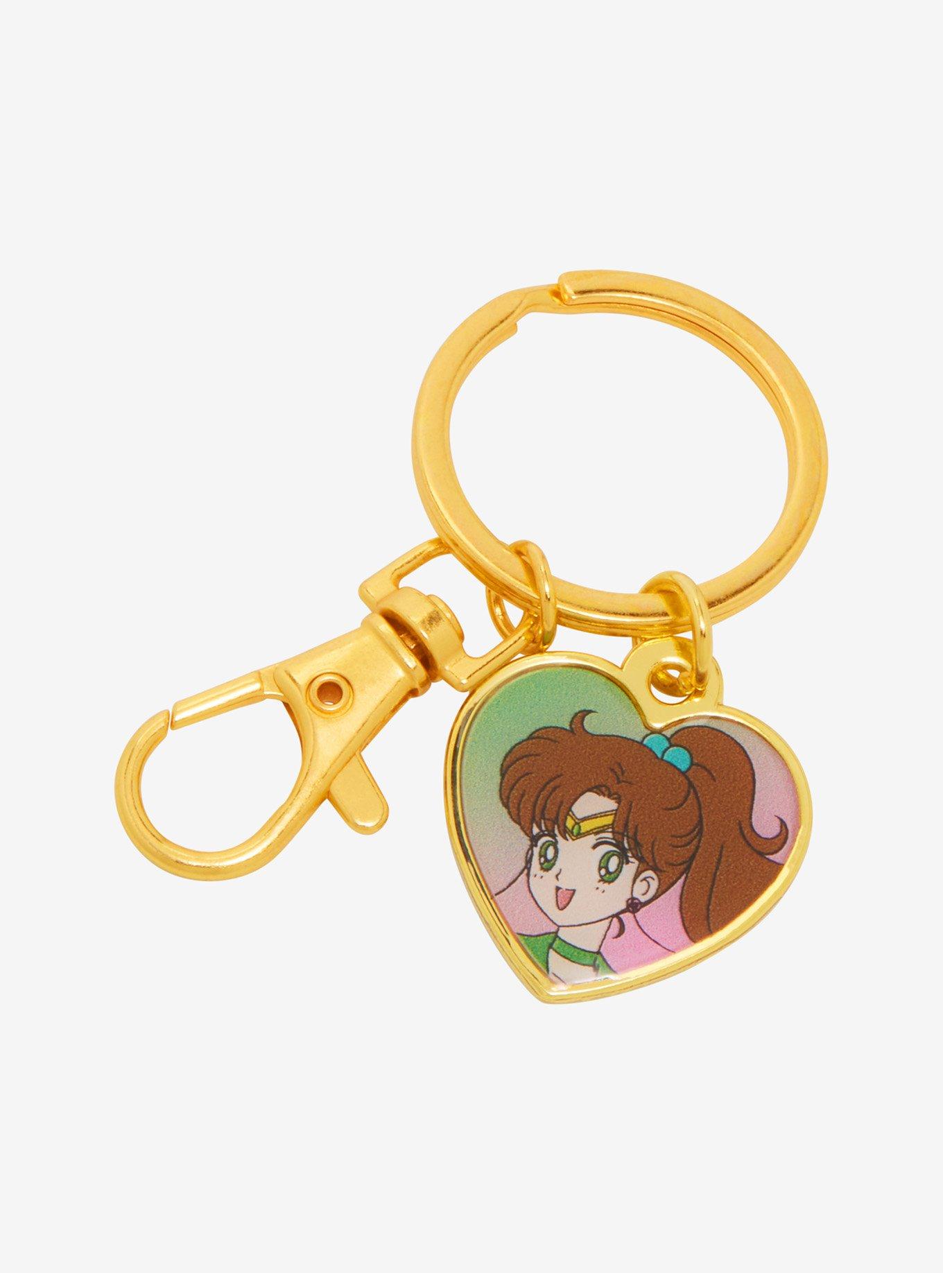 Sailor Moon Sailor Jupiter Heart Charm Keychain - BoxLunch Exclusive , , hi-res