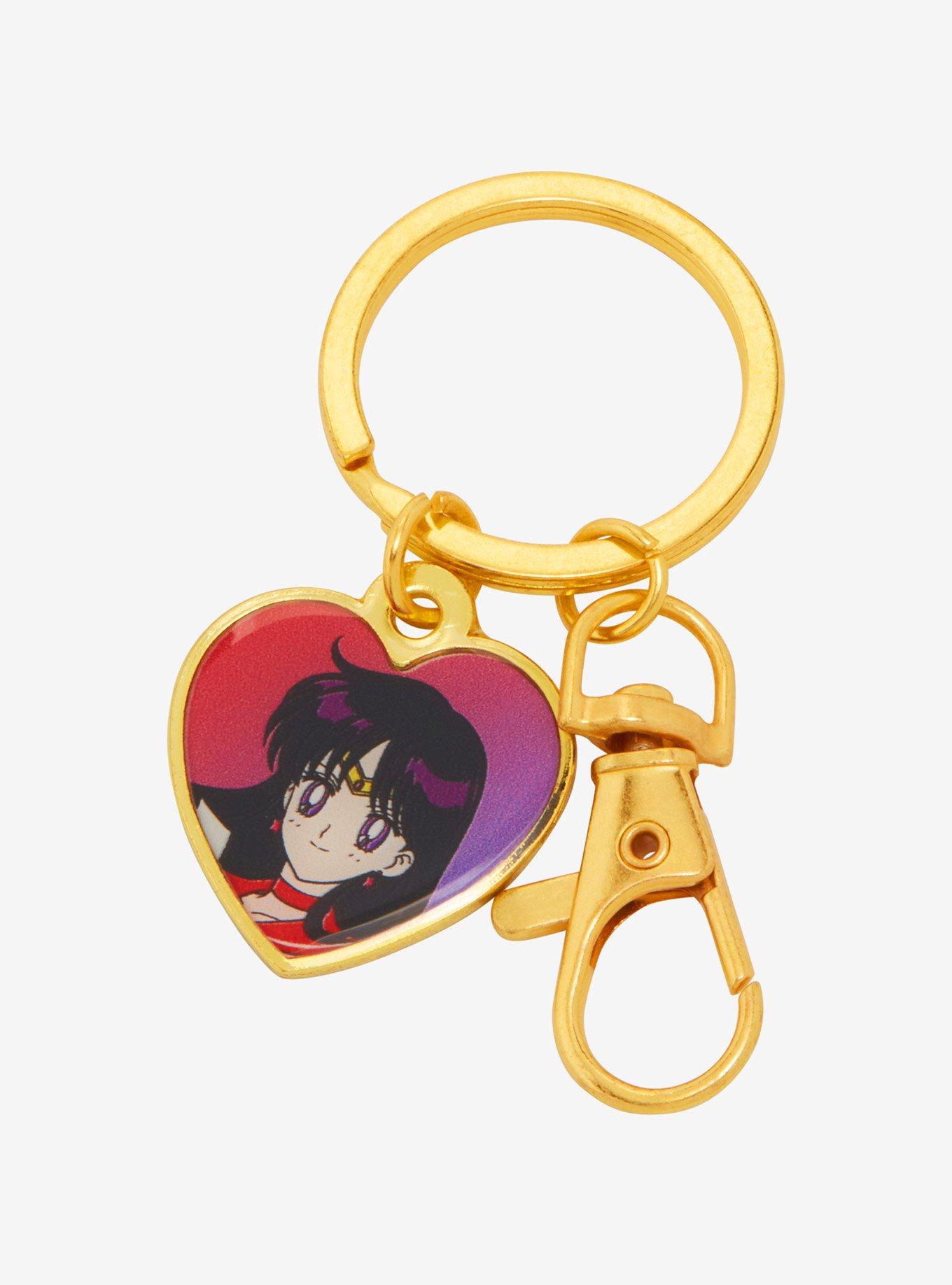 Sailor Moon Sailor Mars Heart Charm Keychain - BoxLunch Exclusive , , hi-res