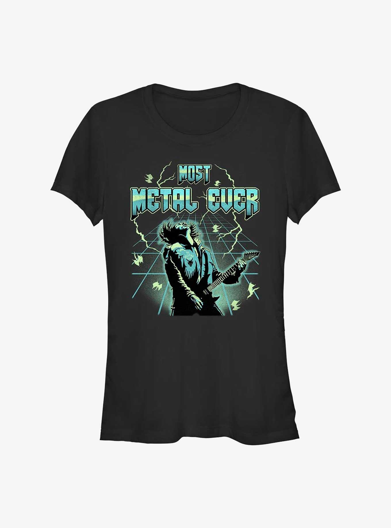 Stranger Things Most Metal Ever Eddie Munson Girls T-Shirt, BLACK, hi-res