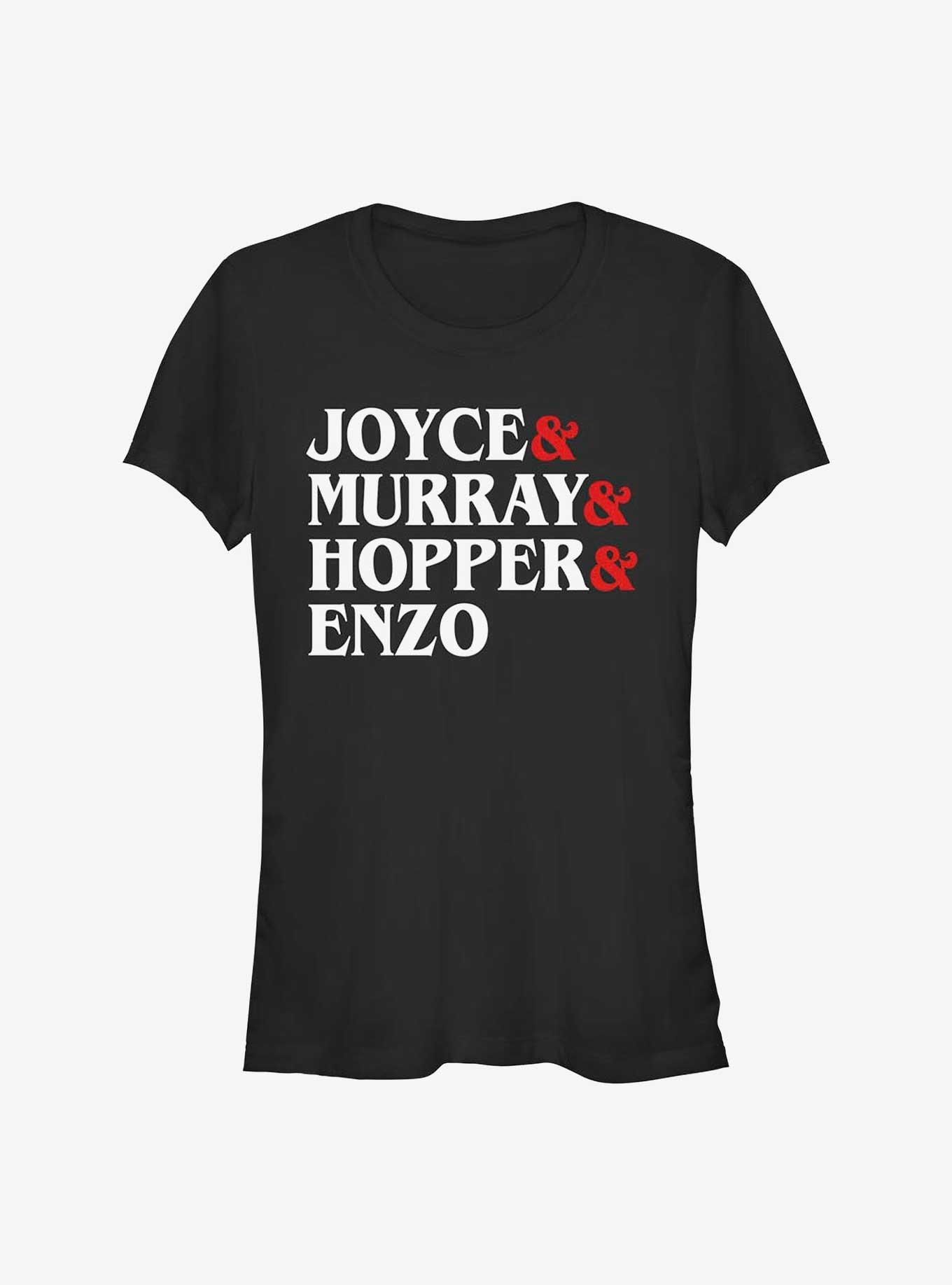 Stranger Things Joyce & Murray & Hopper & Enzo Girls T-Shirt