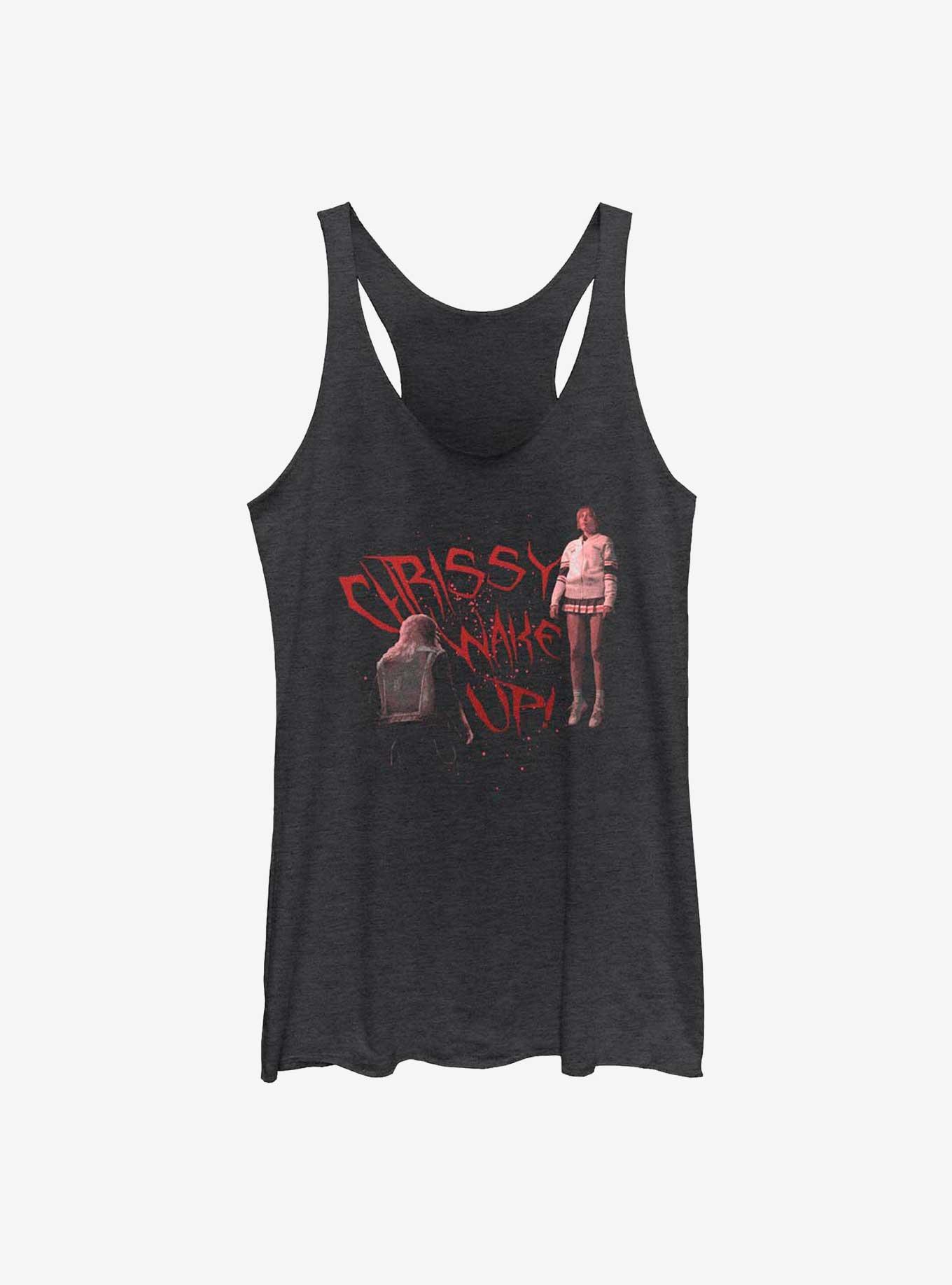 Stranger Things Chrissy Wake Up Girls Tank, BLK HTR, hi-res