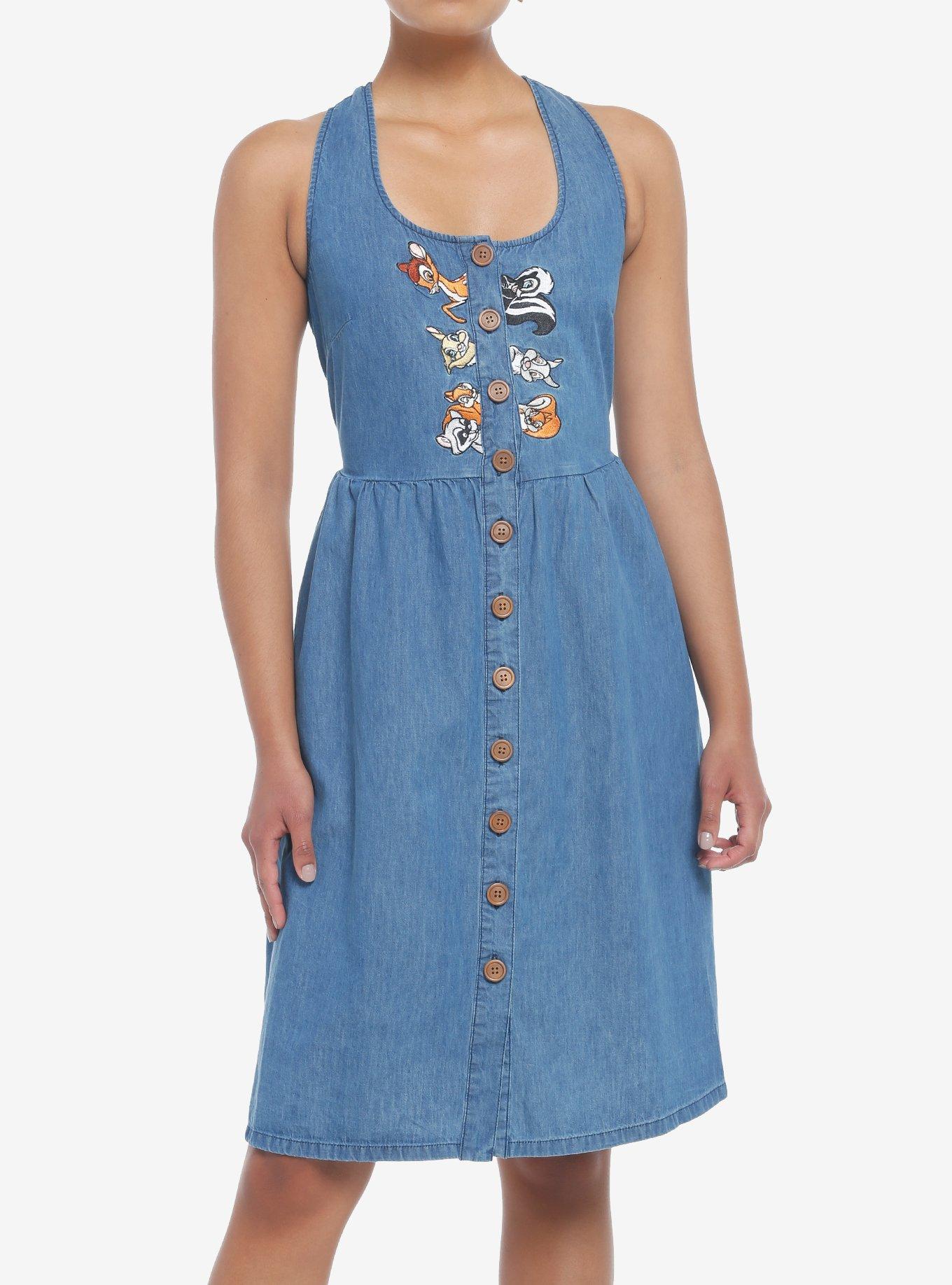 Disney Bambi Forest Friends Denim Dress, MEDIUM INDIGO, hi-res