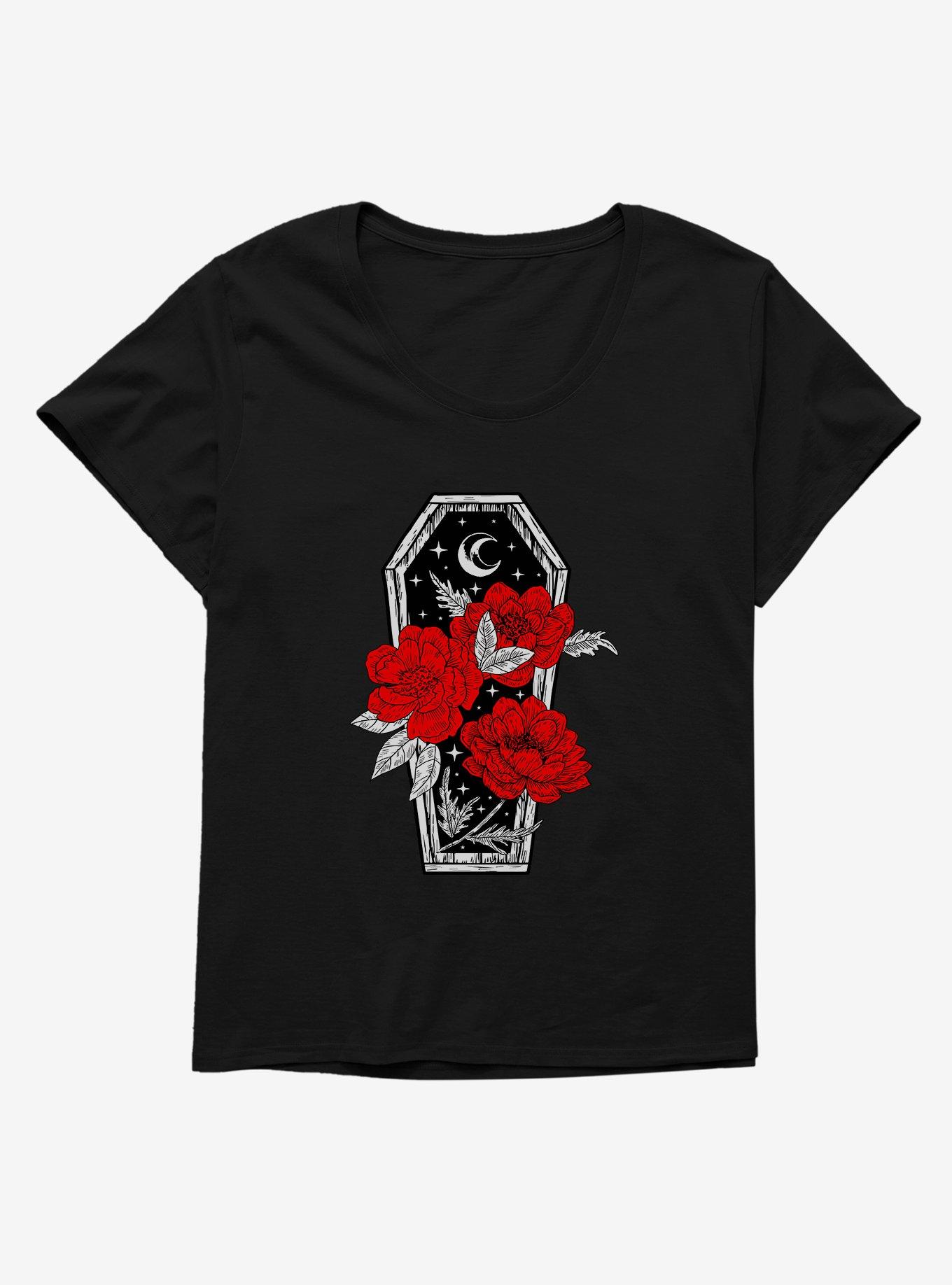 Celestial Floral Coffin Girls T-Shirt Plus