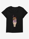 Skull Ice Cream Cone Girls T-Shirt Plus Size, , hi-res