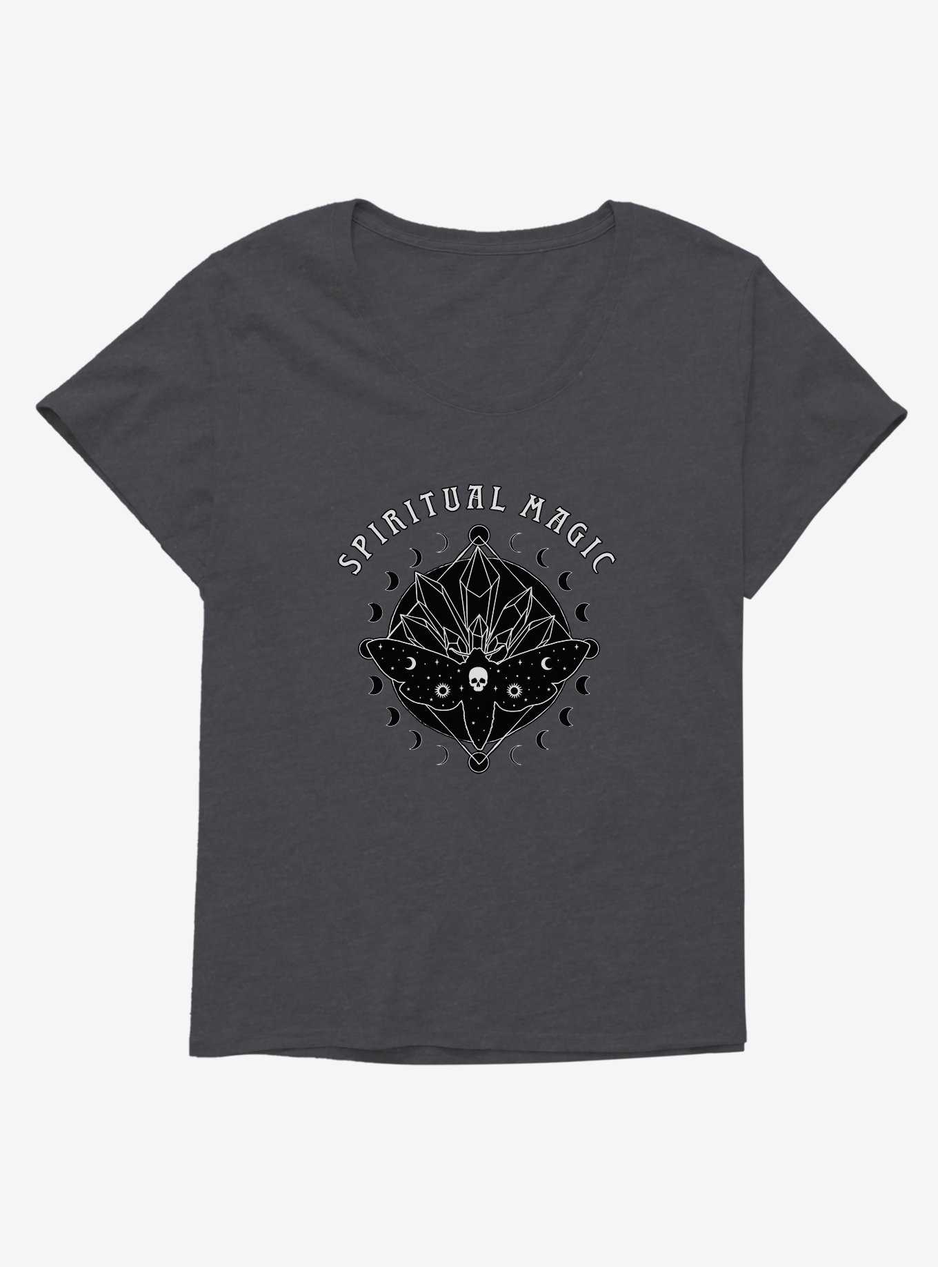 Spiritual Magic Moth Crystals Girls T-Shirt Plus Size, , hi-res