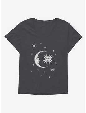 Sun And Moon Starry Art Girls T-Shirt Plus Size, , hi-res