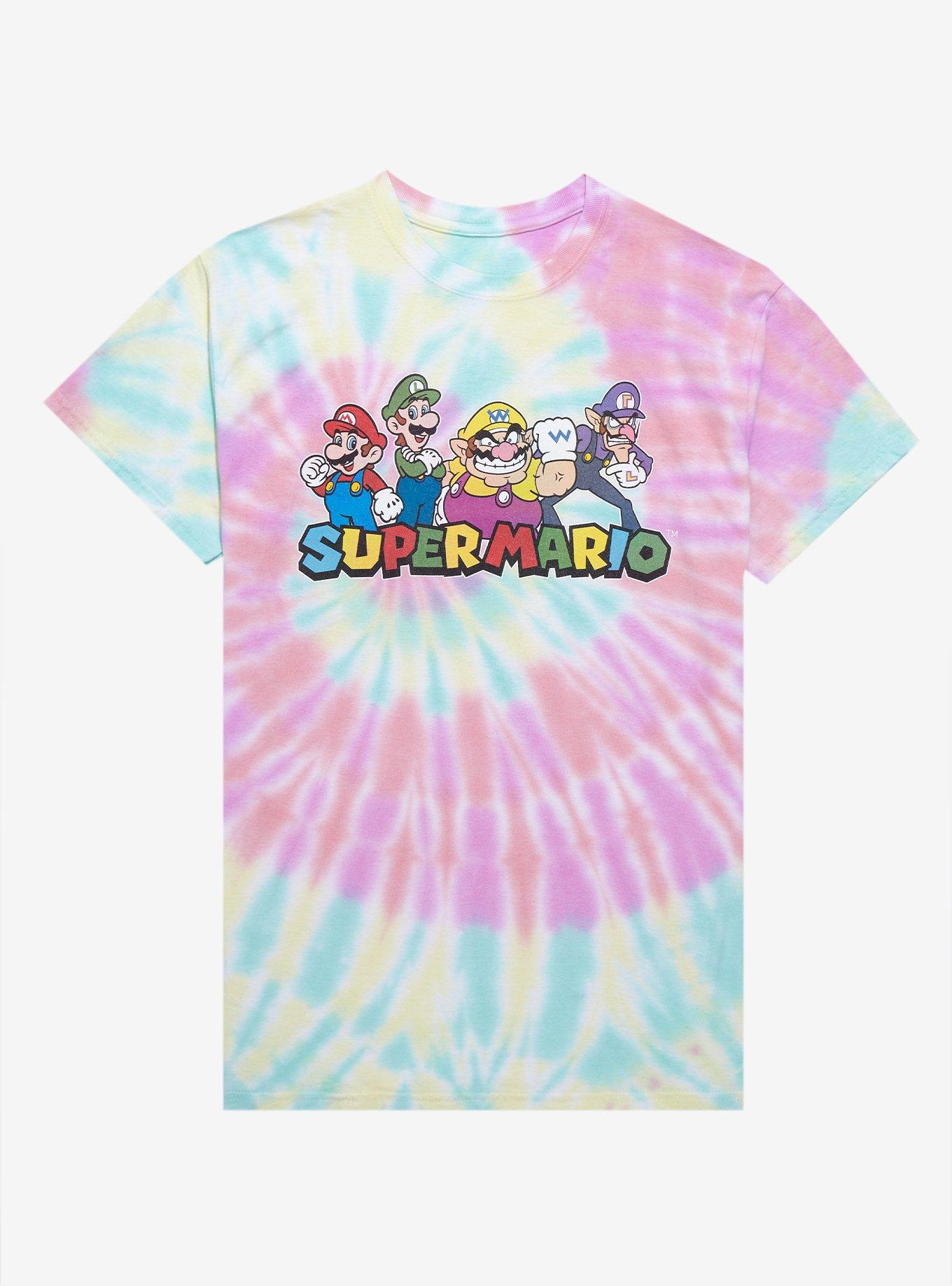 Super Mario Characters Tie-Dye T-Shirt, MULTI, hi-res