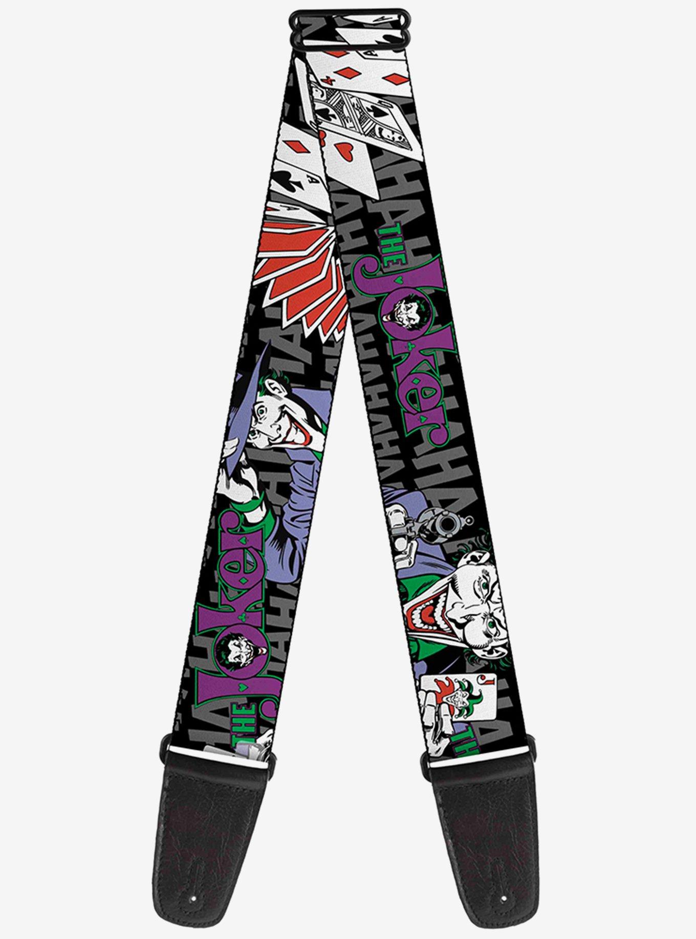 DC Comics Batman Joker Cards Hahahaha Wide Guitar Strap, , hi-res