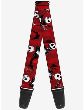 The Nightmare Before Christmas Jack Poses Bats Guitar Strap, , hi-res