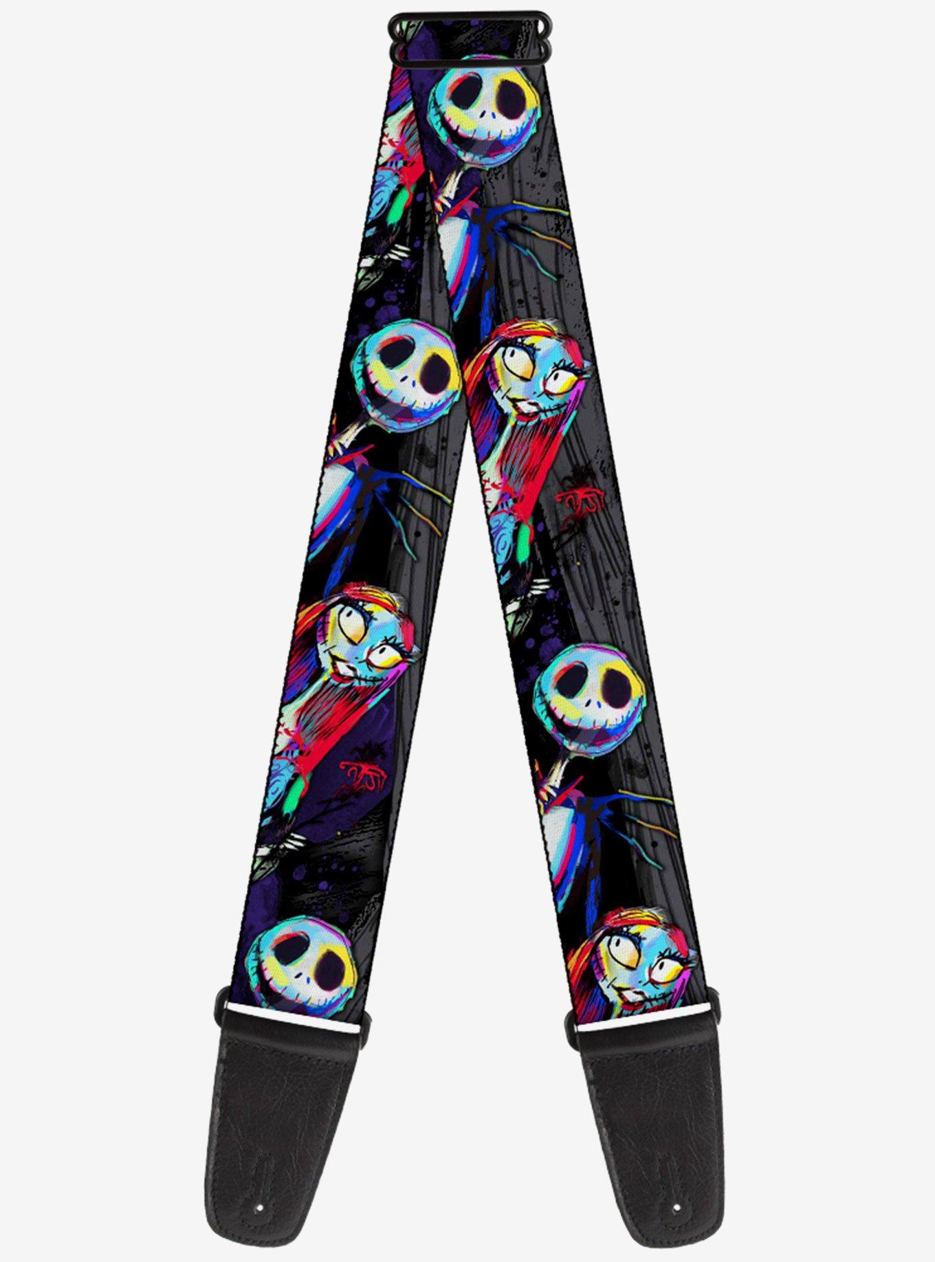 The Nightmare Before Christmas Jack Sally Pose Electric Glow Guitar Strap, , hi-res