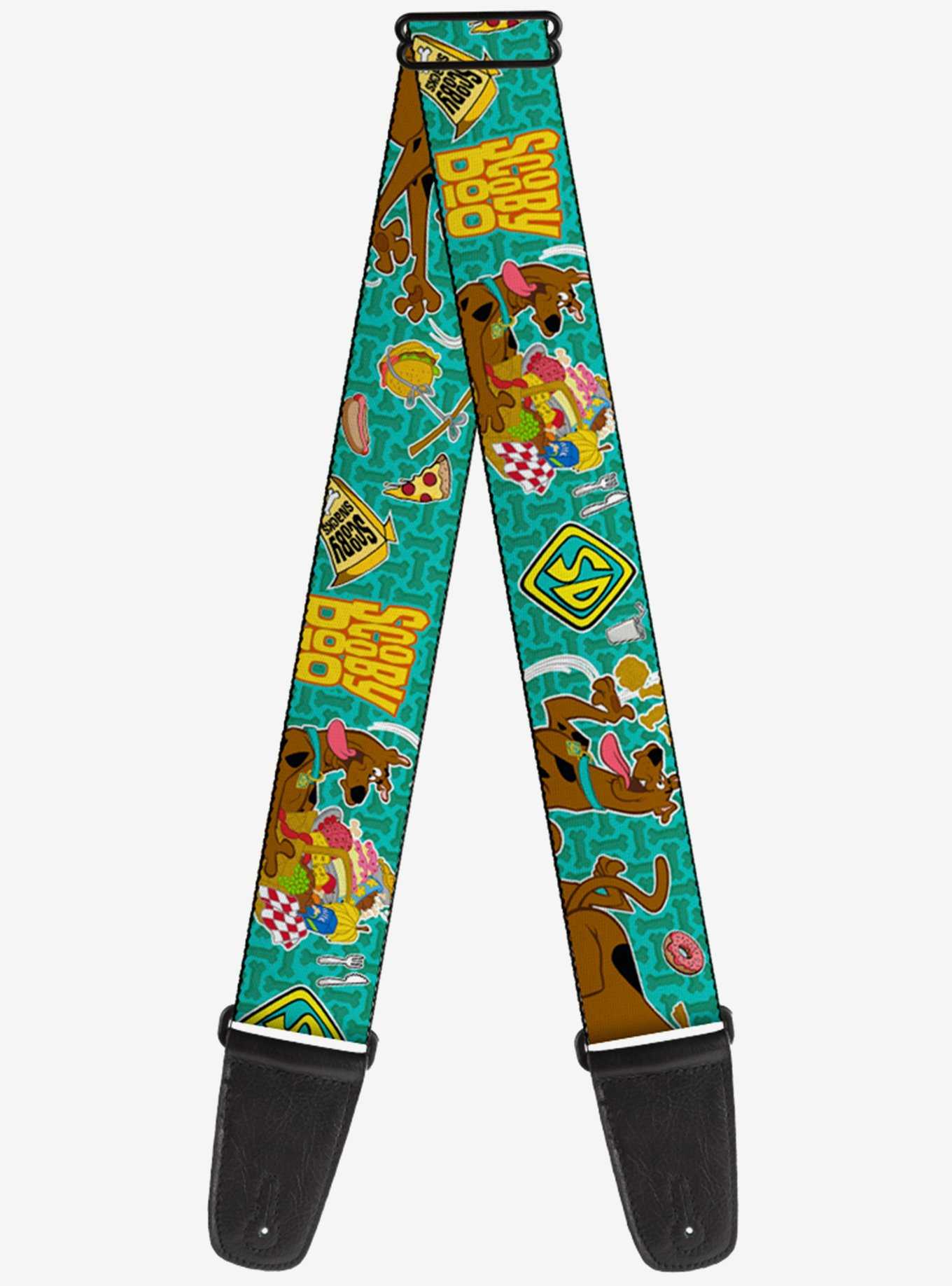 Scooby-Doo Snacks Bone Monogram Guitar Strap, , hi-res