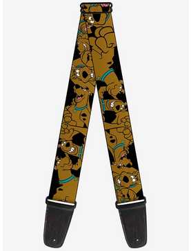 Scooby-Doo Stacked Close Up Guitar Strap, , hi-res
