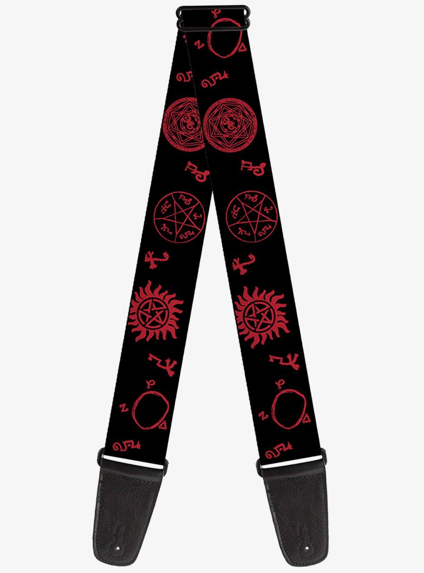 Supernatural Symbols Guitar Strap, , hi-res