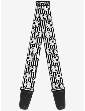 Plus Size The Nightmare Before Christmas Jack Expressions Stripe White Black Guitar Strap, , hi-res
