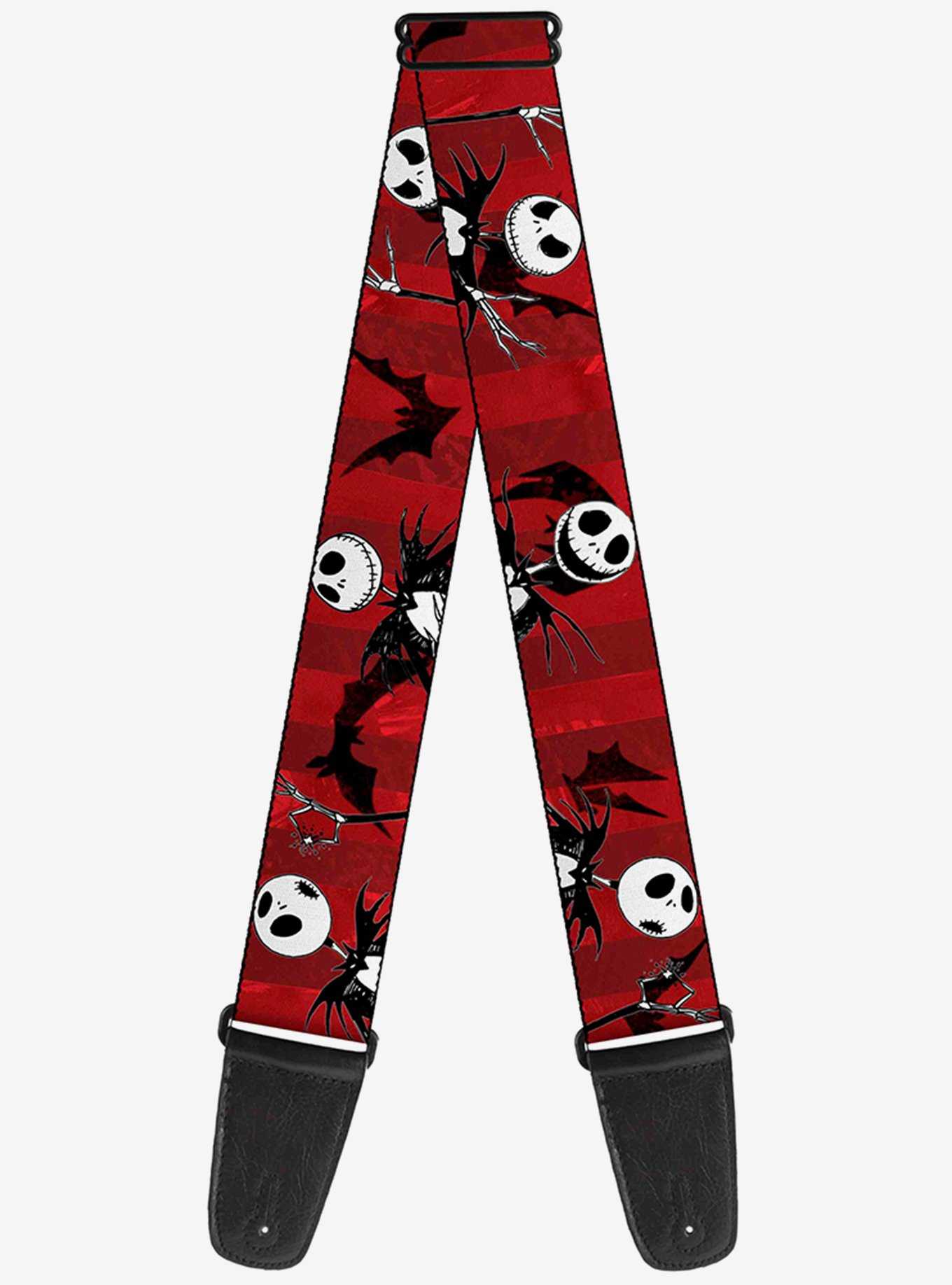 The Nightmare Before Christmas Jack Poses Bats Guitar Strap, , hi-res