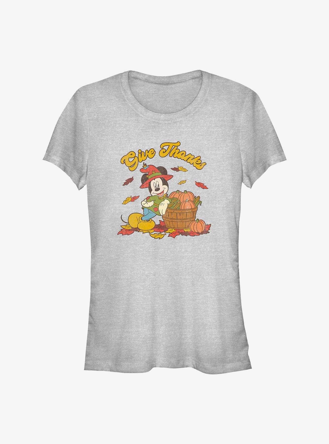 Disney Mickey Mouse Thankful Mouse Girls T-Shirt, ATH HTR, hi-res