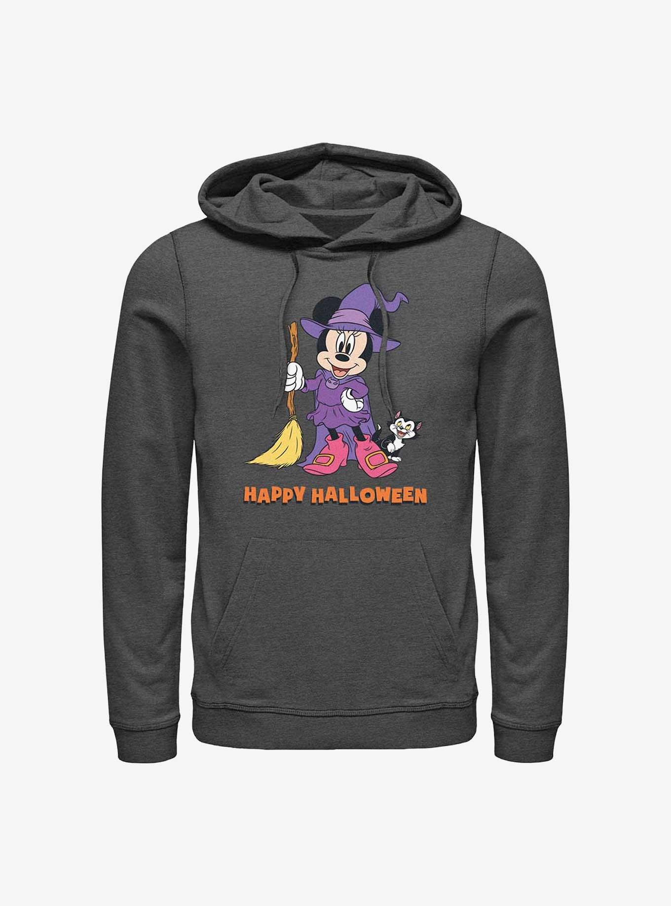 Disney Minnie Mouse Happy Halloween Witch Hoodie, CHAR HTR, hi-res