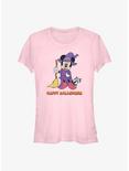 Disney Minnie Mouse Happy Halloween Witch Girls T-Shirt, LIGHT PINK, hi-res