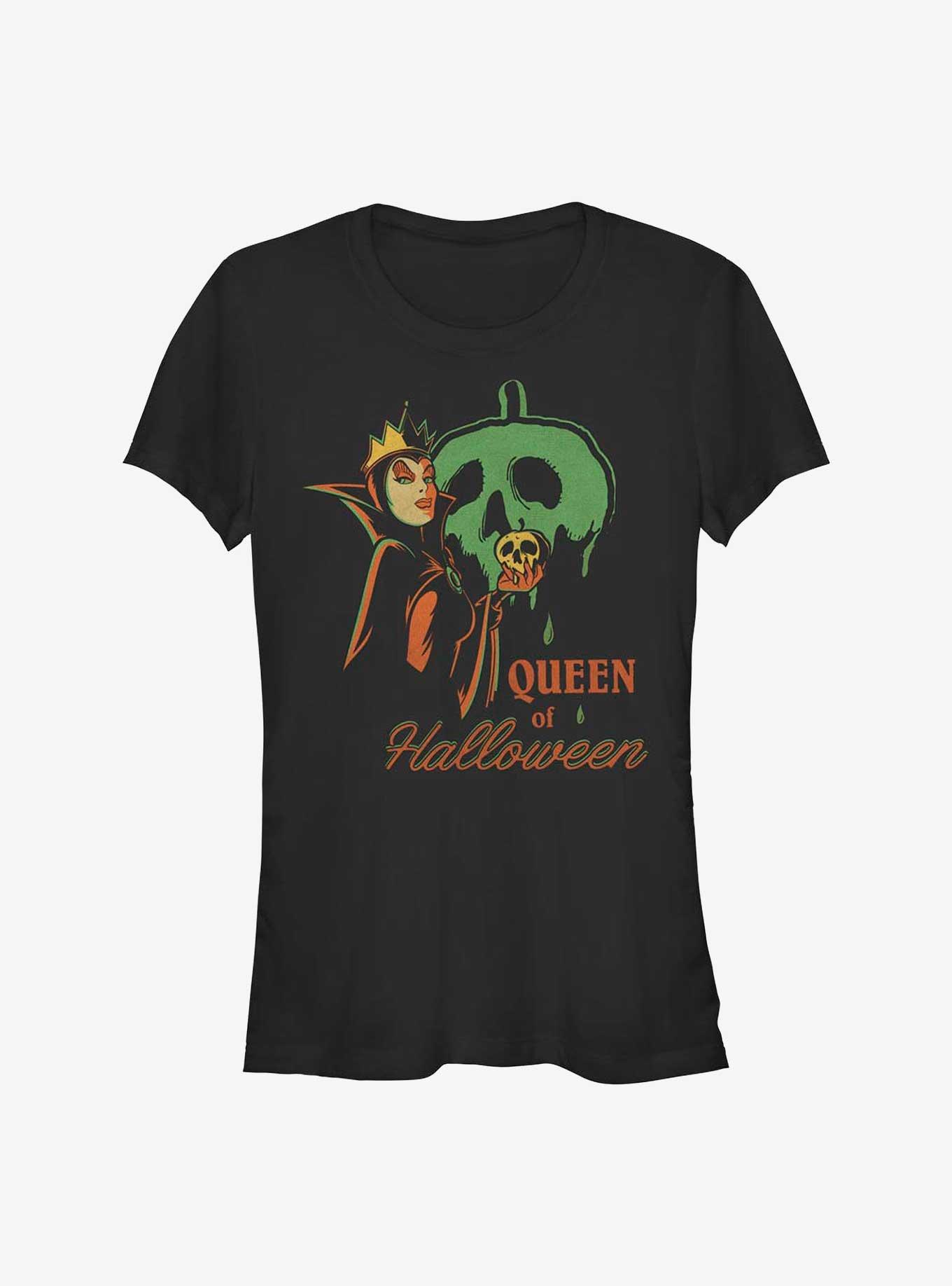 Disney Villains Queen of Halloween Girls T-Shirt, BLACK, hi-res