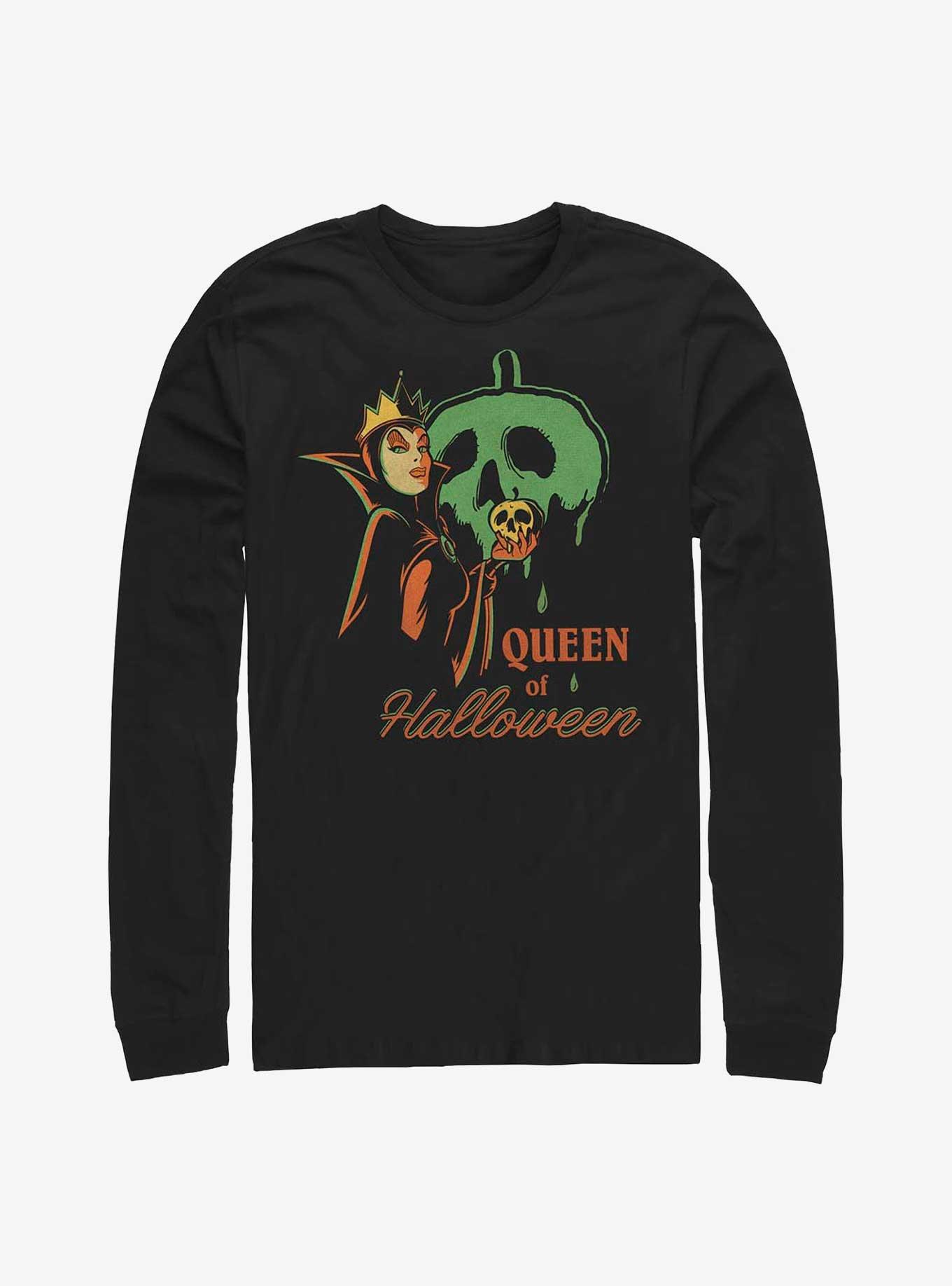 Disney Villains Queen of Halloween Long-Sleeve T-Shirt, BLACK, hi-res