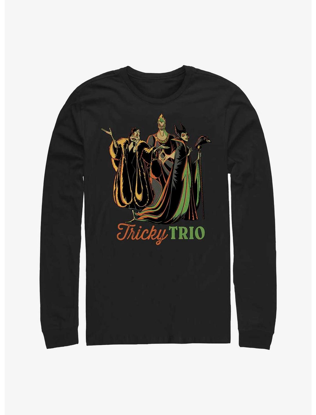 Disney Villains Tricky Trio Long-Sleeve T-Shirt, BLACK, hi-res