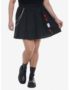 Studio Ghibli Spirited Away No-Face Chain Pleated Skirt Plus Size, , hi-res