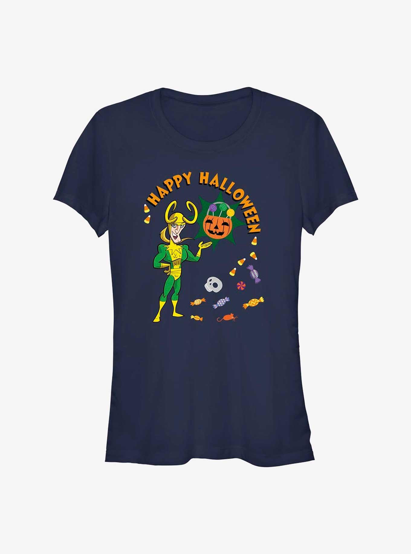 Marvel Loki Happy Halloween Girls T-Shirt, NAVY, hi-res