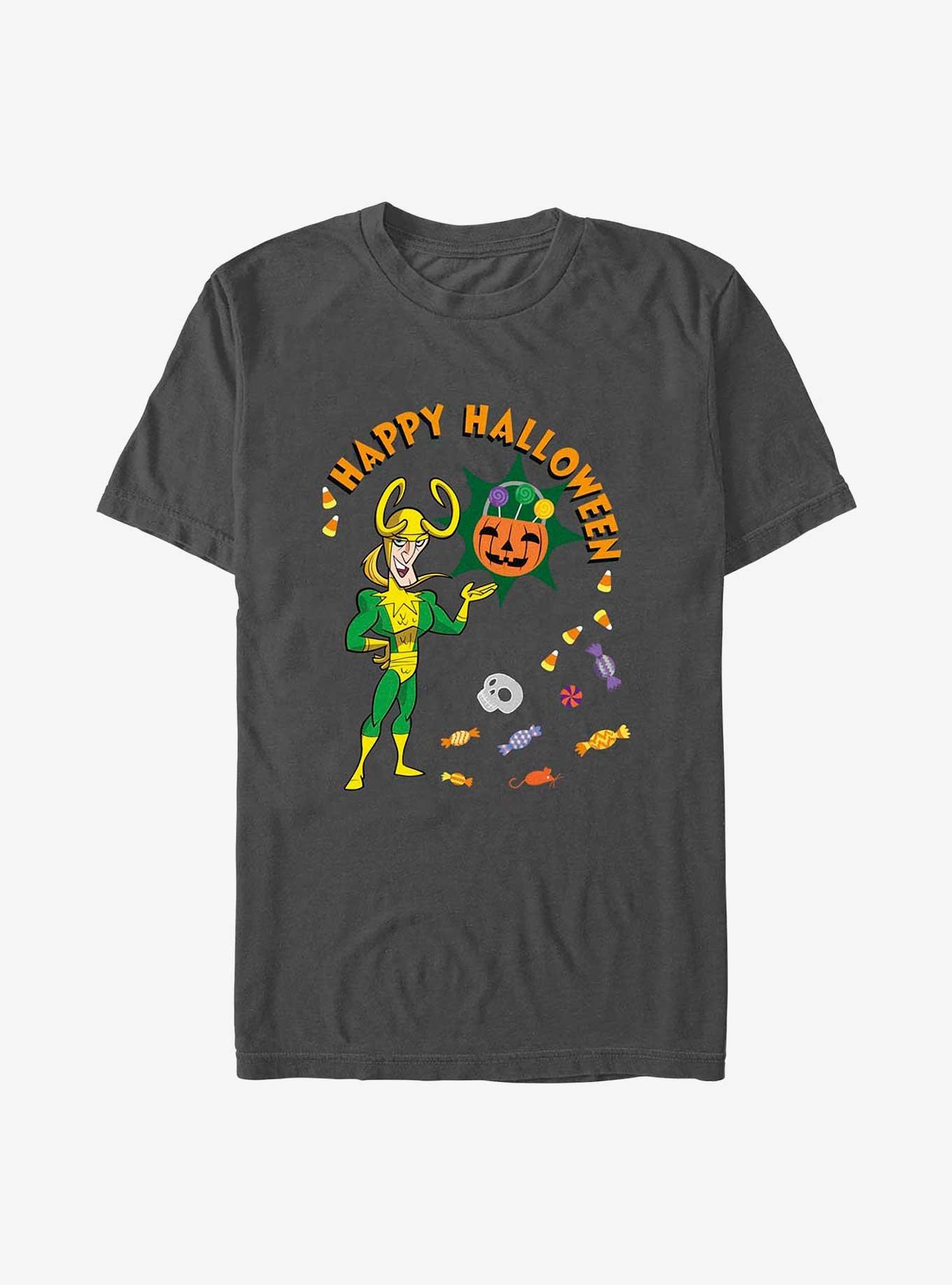 Marvel Loki Happy Halloween T-Shirt, CHARCOAL, hi-res