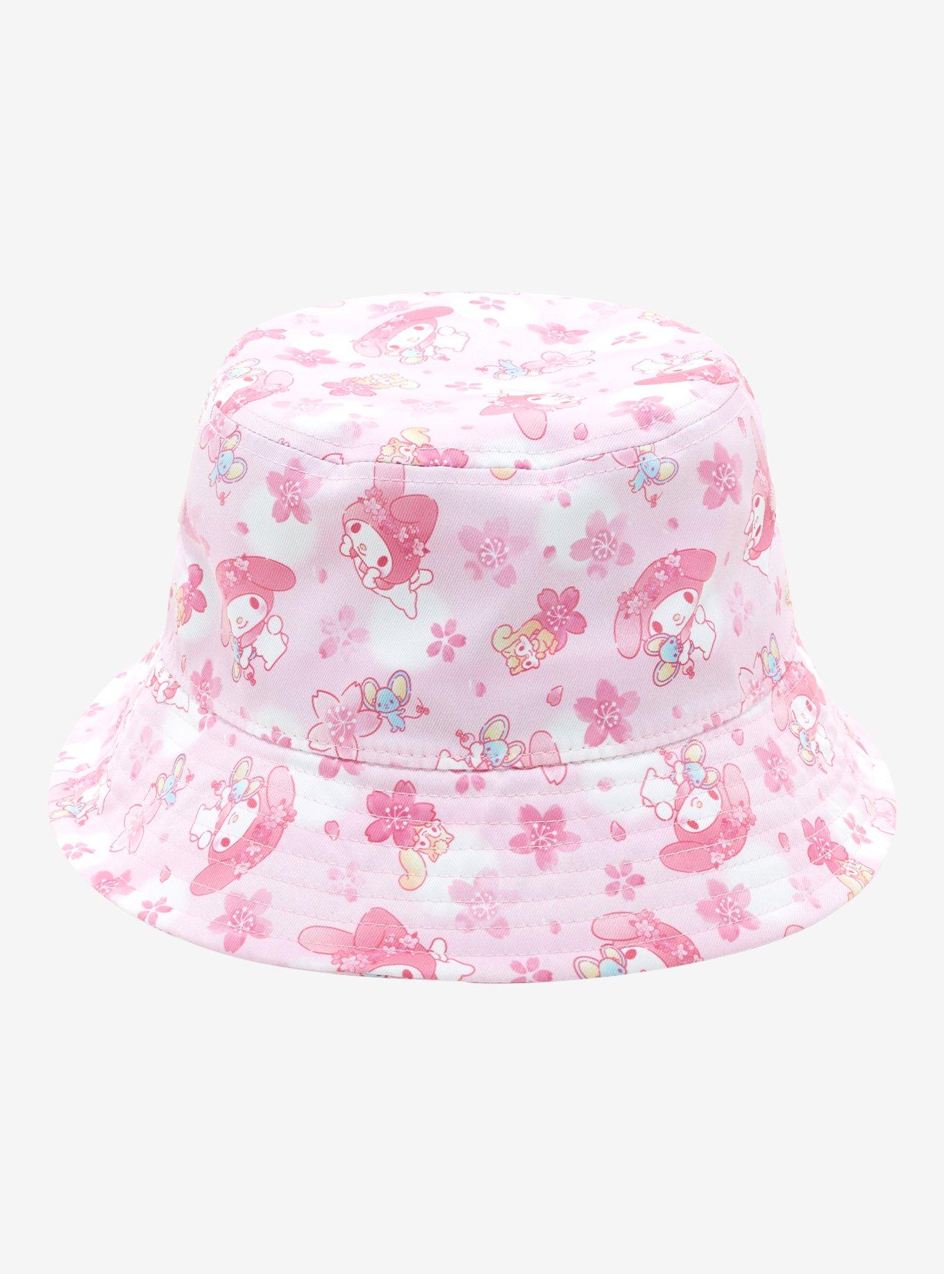 Hot Topic Bucket Hat Sanrio My Melody Pink Embroidered Cosplay Anime One Size My Melody & My Sweet Piano Ruffle Heart Shortalls | Hot Topic main image 3