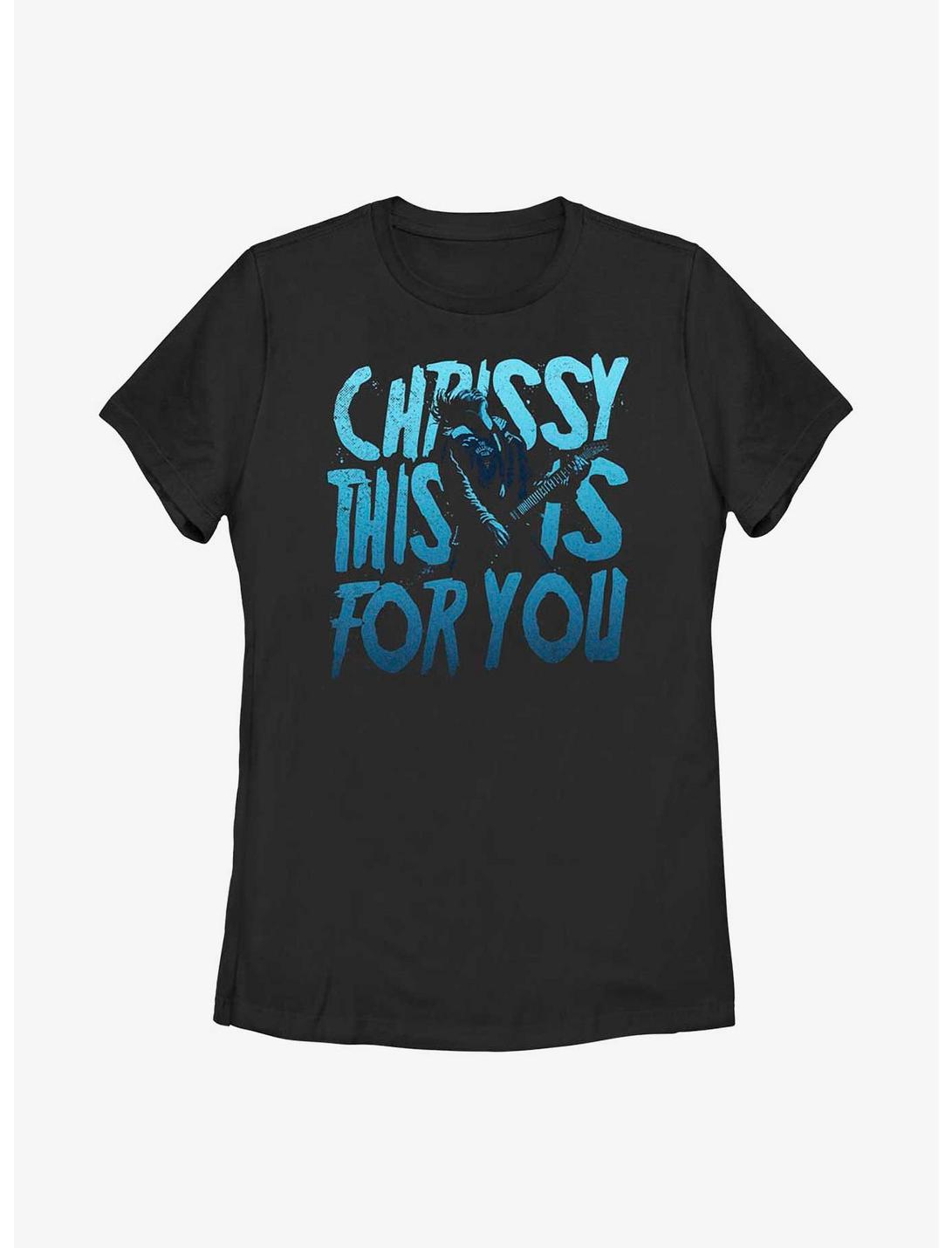 Stranger Things Chrissy This Is For You Womens T-Shirt, BLACK, hi-res