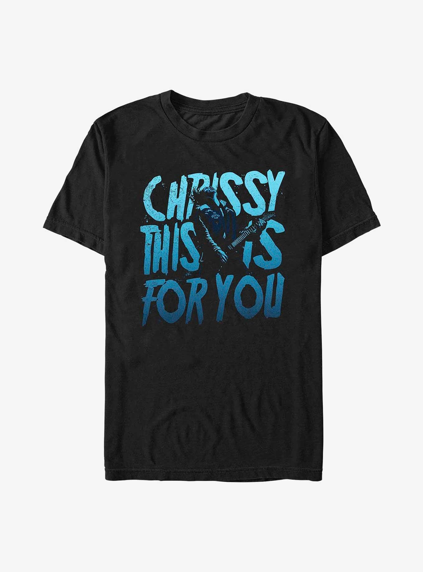 Stranger Things Chrissy This Is For You T-Shirt, BLACK, hi-res