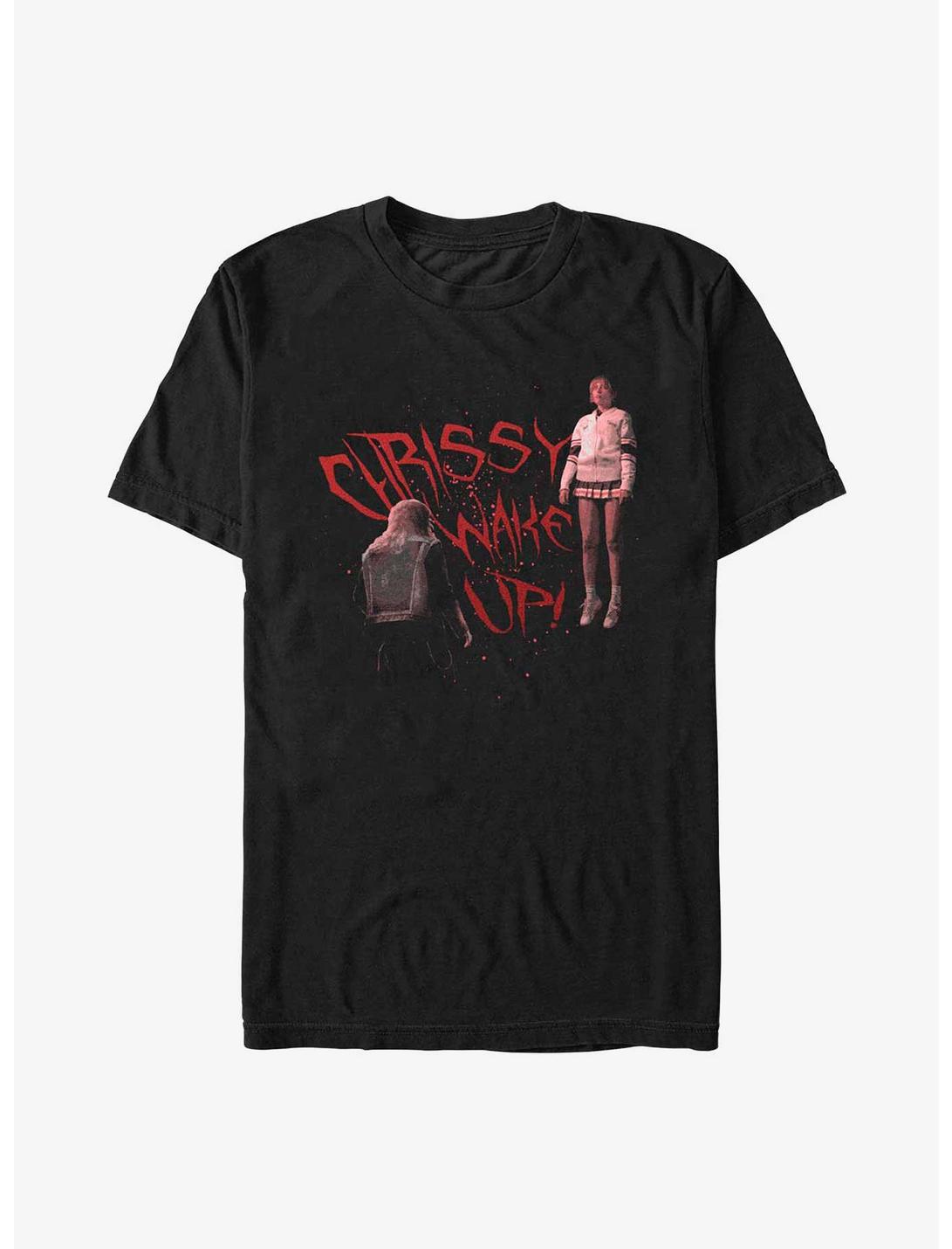 Stranger Things Chrissy Wake Up! T-Shirt, BLACK, hi-res