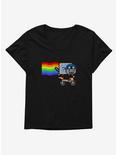 Nyan Cat Biker Womens T-Shirt Plus Size, , hi-res