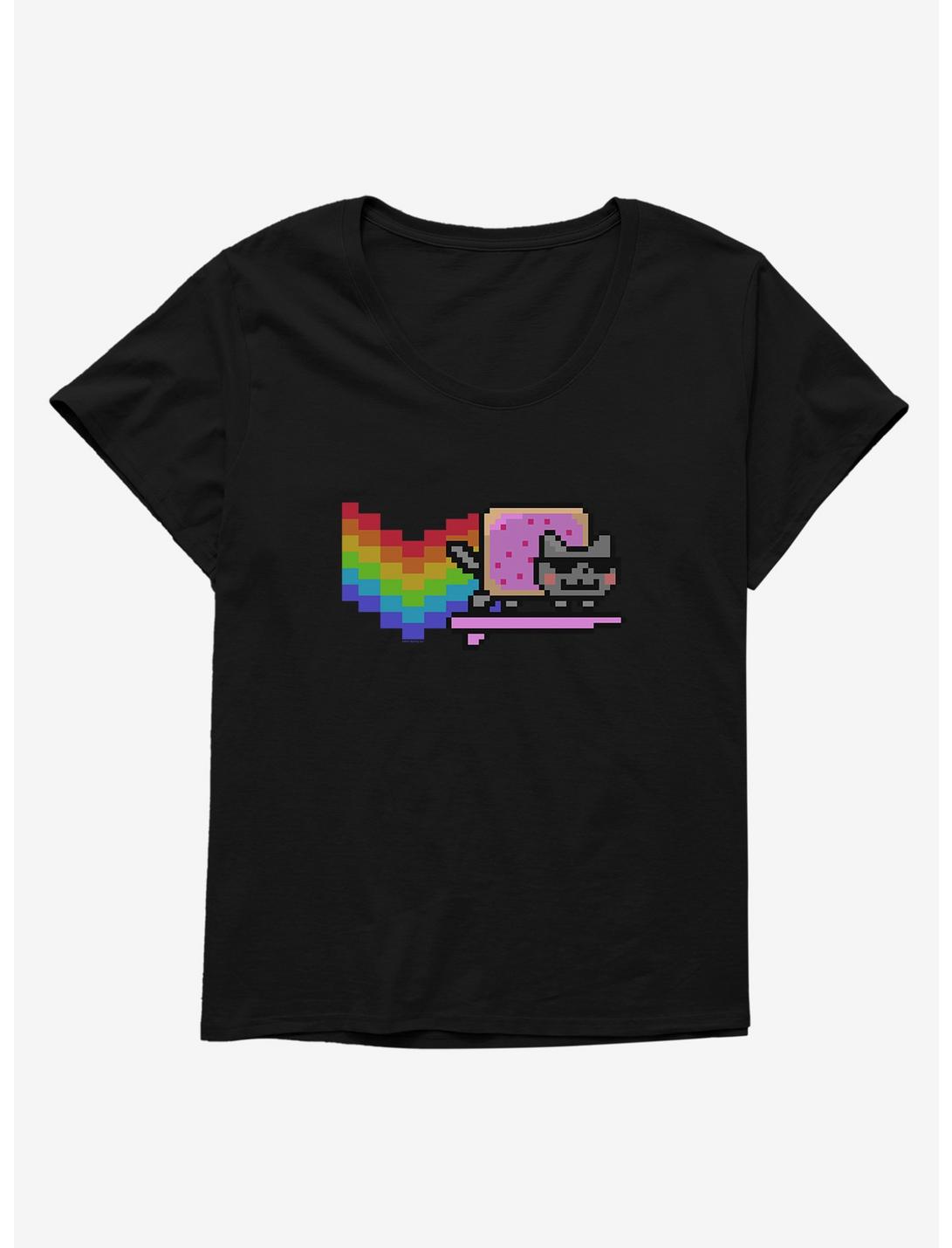Nyan Cat Surfing Womens T-Shirt Plus Size, , hi-res