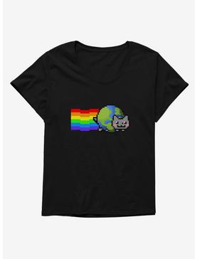 Nyan Cat World Womens T-Shirt Plus Size, , hi-res